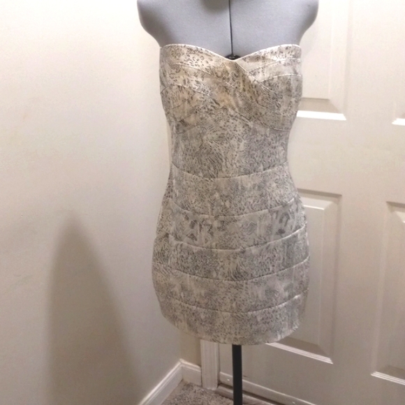 Trixie Sz 13, Snakeskin Look, Strapless Mini YK2 - Picture 2 of 6